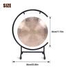 1 Set Chinese Feng Gongs with Stand and Mallet Mini Desktop Gong Chinese Table Gong for Home Decor Housewarming Blessing