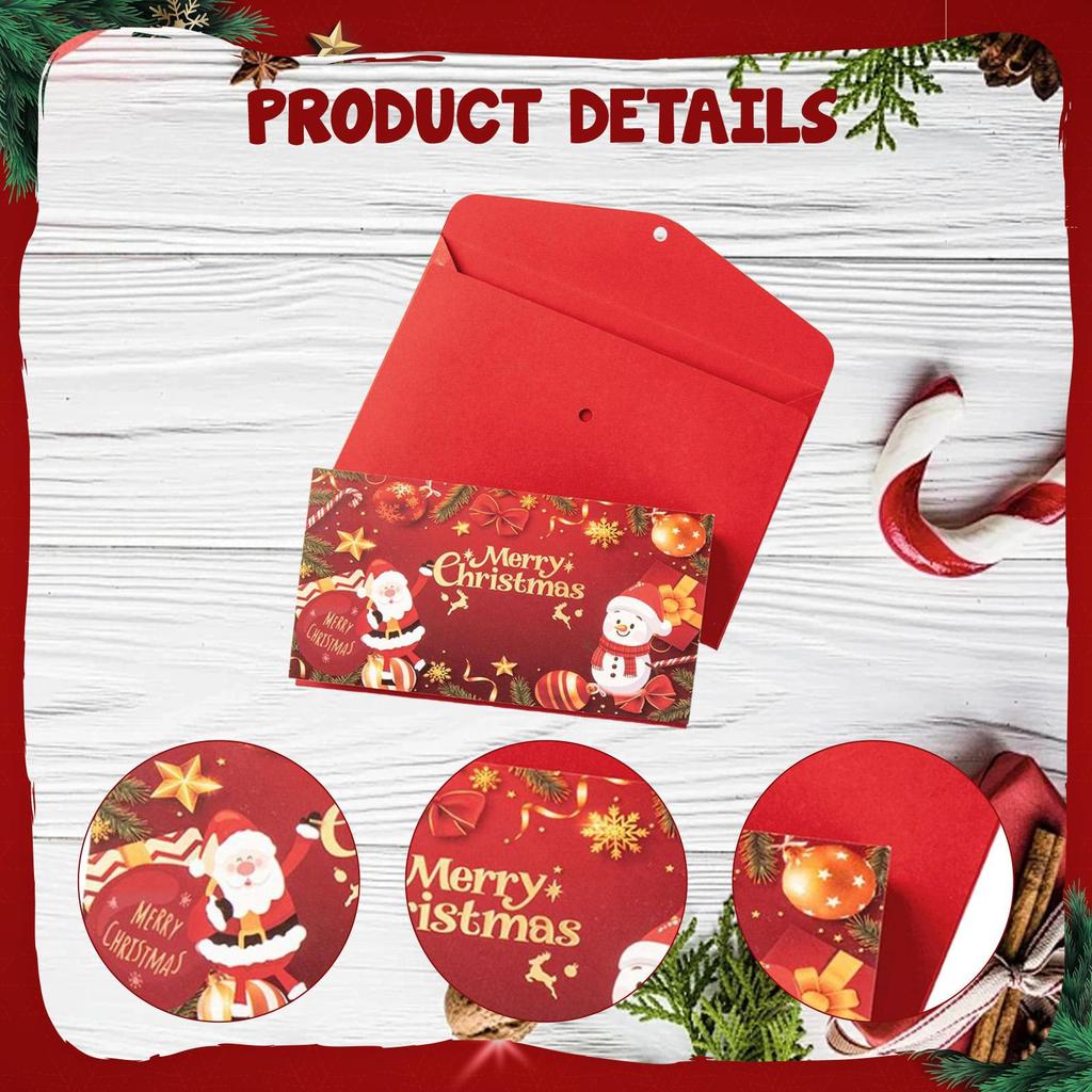 Рождественский конверт для денег, 6 отделений, держатели для денег на праздник