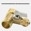 3-ходовые шаровые краны с впускным отверстием Цельная латунная конструкция Трехпортовые водяные клапаны для контроля потока воды Устойчивость к коррозии