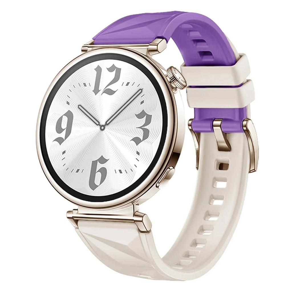 Новый силиконовый ремешок для Huawei Watch GT5/GT4 41 мм, официальный цвет, узор «Ледяной кристалл», браслет для Huawei Watch GT5 Pro 42 мм