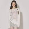 Летняя новинка Pure Desire Style Spicy Girl Slant Shoulder Long Sleeve T Shirt for Women, Slimming and Slimming Sunscreen Cover, Casual Chic Top