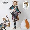 Gorou Cosplay Costume Gorou Cosplay Costume Men Blue Fox Boy Costume Halloween Pants Tail Ears Full Set