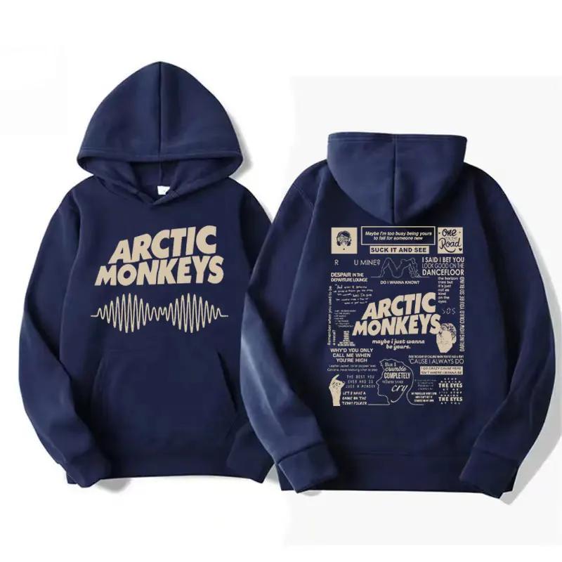 Retro Rock Arctic Monkeys Music Album Graphic Hoodies Men Vintage Oversized Hip Hop Hoodie Punk Sweatshirt Tour Double Sided
