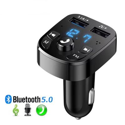 Автомобильное зарядное устройство Bluetooth 5.0 FM-передатчик Dual USB Быстрое зарядное устройство Handsfree Aux Audio MP3-плеер Автомобильный комплект