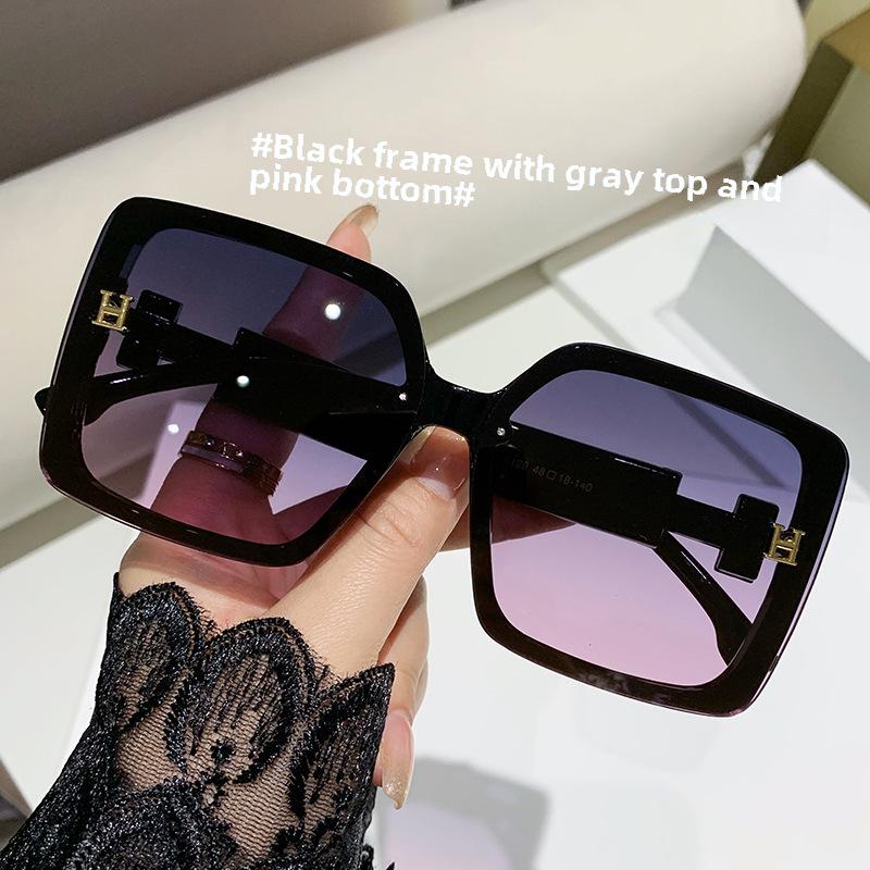 Высококачественные солнцезащитные очки без оправы для женщин — защита от ультрафиолета, идеально подходят для круглого лица и летнего солнца.