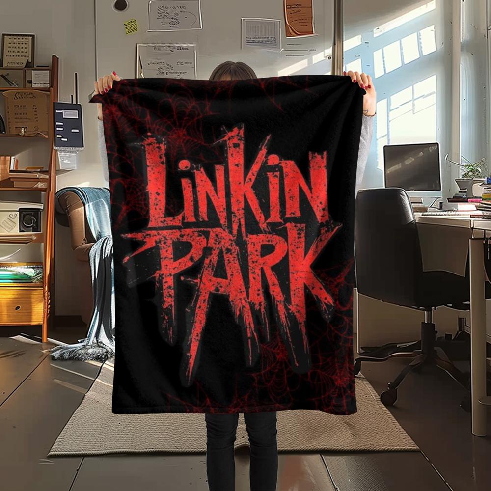 1PC Limp Bizkit Print Flannel Blanket, High quality Comfortable for All Seasons, Home Decor, Warmth and Comfort, Perfect for Christmas Gifts
