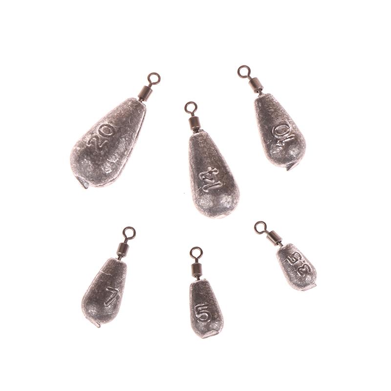 10 шт. свинцовых грузил обратного рыболовного грузила вращающееся кольцо в форме восьмерки скользящее свинцовое грузило в форме капли воды