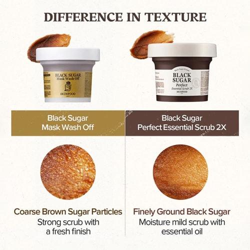 SKINFOOD Black Sugar Perfect Essential Scrub 2X (Face Scrub/Rinse Type)