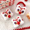 Chinese New Year Headwear Plush Lion Doll Brooch Hanfu Hair Clip Embroidery Lion Dance Hair Rope Cloth Tang Suit Hair Clip