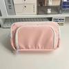 Stylish Large Capacity Ins Student Pencil Case Simple Front Open Window Makeup Bag