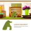 Angoily Dog Statue Flocked Puppy Flocking Peeing Dog Sculpture Green Grass Dog Topiary Figurines Artificial Mini Pet Garden Yard Table Centerpiece