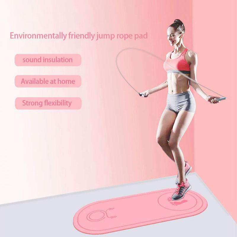 Утолщенная бесшумная скакалка 8 мм для фитнеса и спорта, звукоизоляционные и амортизирующие подушечки для скакалки в помещении, коврик для йоги