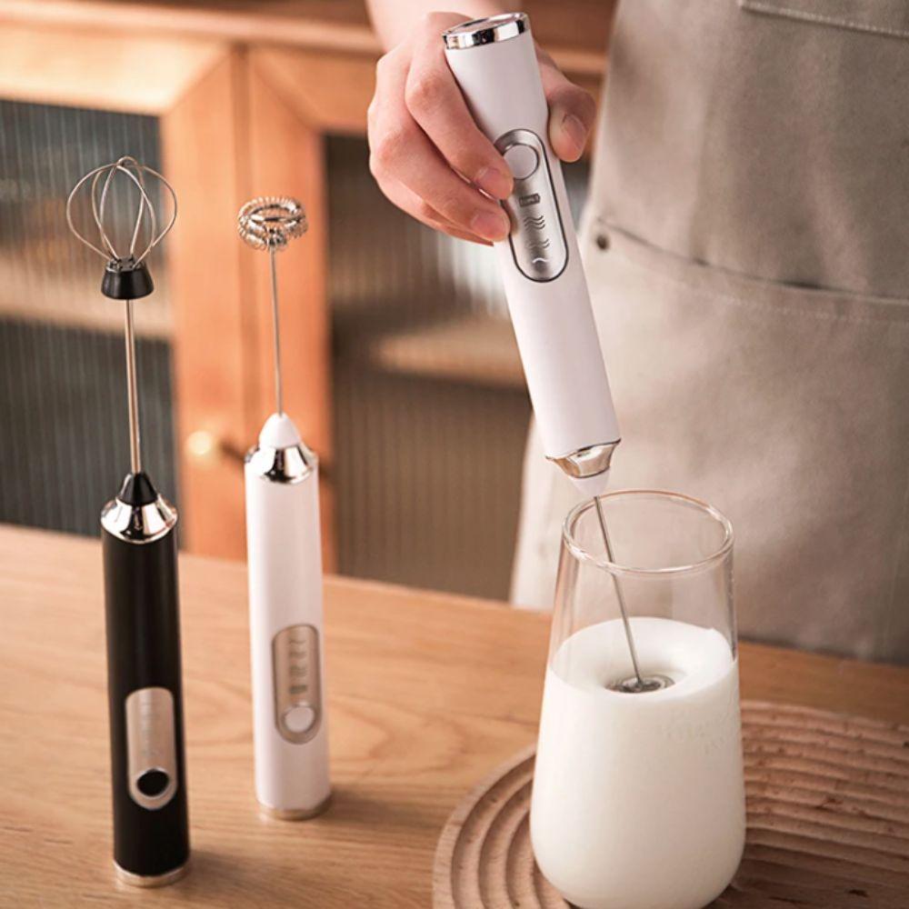 Электрический вспениватель молока с 3 скоростями, ручной венчик для яиц, кухонный гаджет, венчик для кофе, напиток