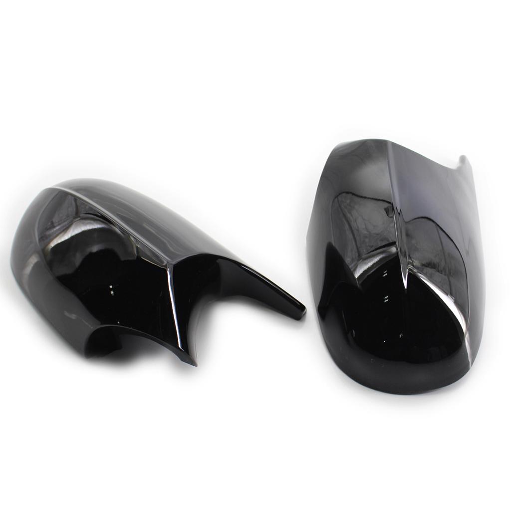 Rearview M3 Style Side Mirror Shells Side Wing Mirror Cover Cap Bright Black Style Pair Replacement for BMW E90 E91 E92