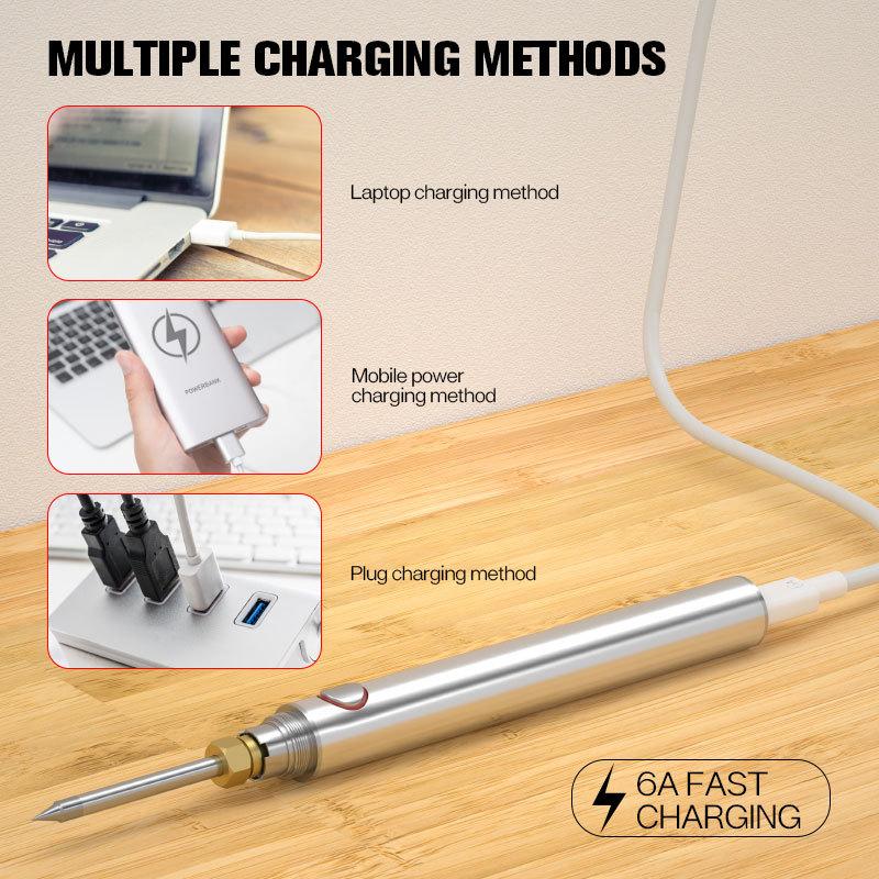 USB-Charging Soldering Iron Portable Wireless Soldering Iron Outdoor Welding Repair Tool Kit