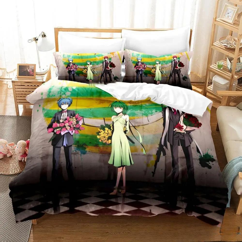 3D Мультяшный Набор Постельного Белья Класс Убийц Коро-сенсей Мальчики Девочки Полуторный Двуспальный Кингсайз Пододеяльник Наволочка Кровать Мальчики Взрослый