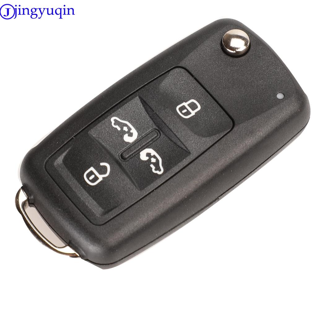 Jingyuqin 2/3/4/5 кнопок чехол для автомобильного ключа оболочка для VW/VOLKSWAGEN Caddy Eos Golf Jetta Beetle Polo Up Tiguan Touran складной Fild