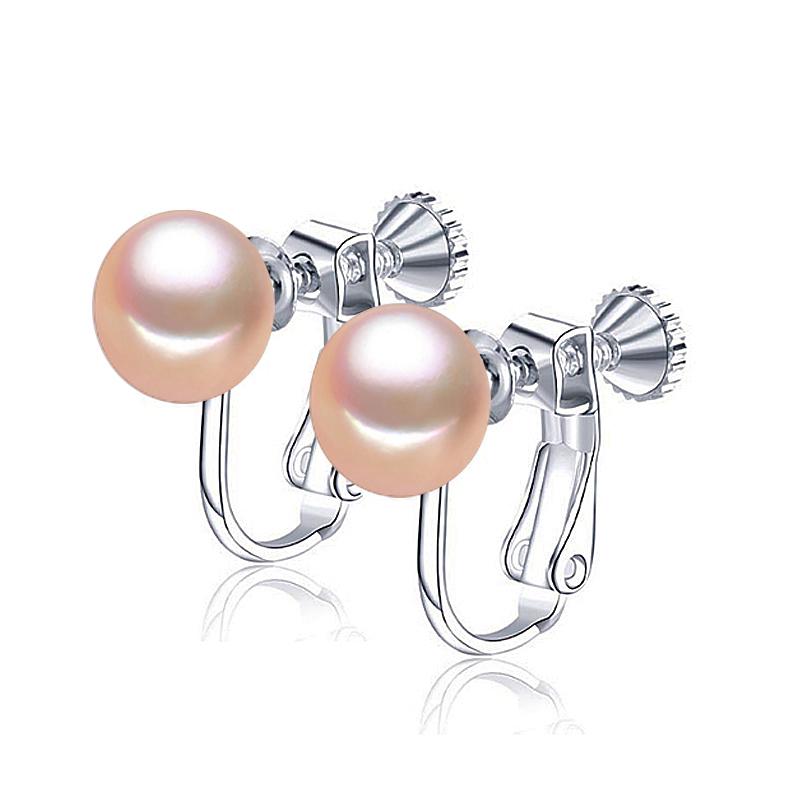 LSOOYH Natural Freshwater Pearl Earrings For Women Fashion Boho Clip On Stud Earrings Pearl Jewelry