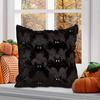 Halloween Plush Faux Fur Pillowcase Washable Ghost&Pumpkin Pillow Cover Throw Pillow Cover for Couch Sofa Bedroom Home Decor