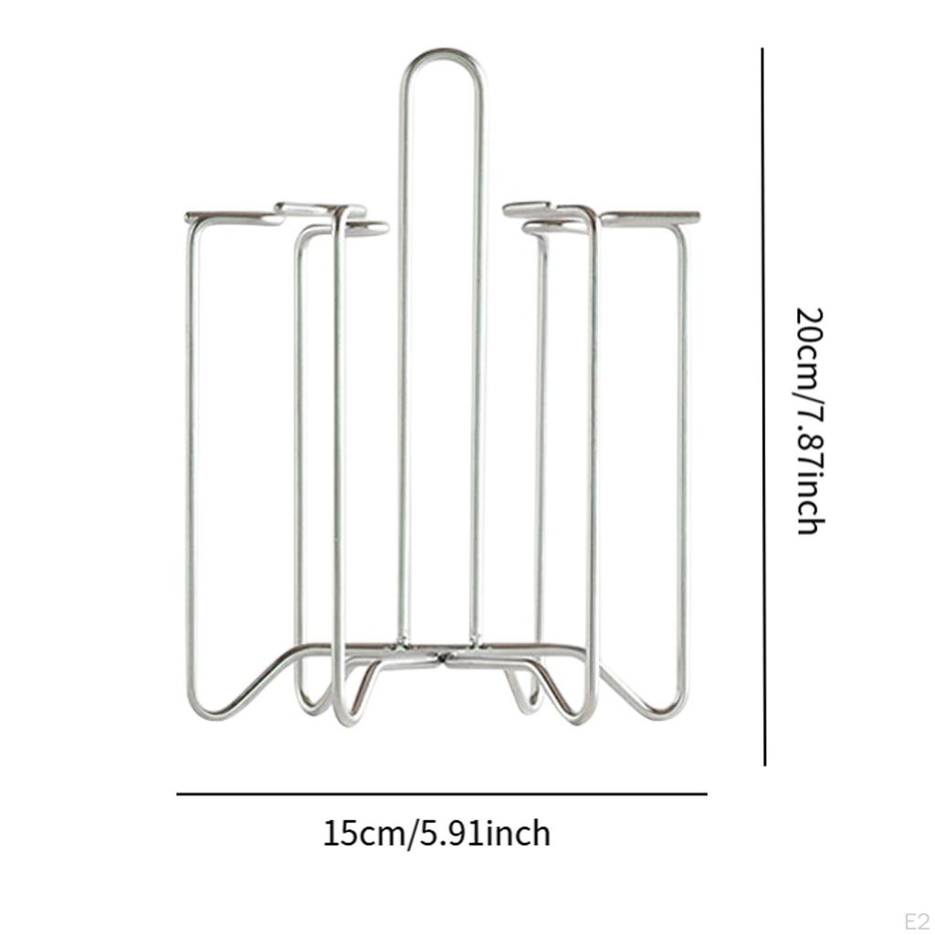 Держатель для стеклянных бутылок, сушилка для чашек с 6 крючками, прочный органайзер для кофейных кружек и чая