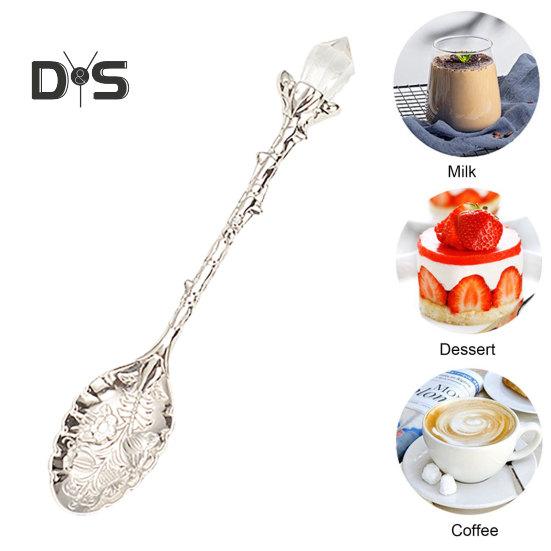 Heavy Duty Tea Scoop Engraved Flower Pattern Hard Ice Cream Dessert Scoop Scooper