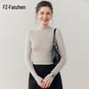 Fanzhen Women's Cashmere Half-High Collar Slim Fit Sweater