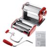 Stainless Red Noodle Maker Steel Pasta Machine Lasagne Spaghetti Tagliatelle Ravioli Dumpling Maker Machine with Two Cutter