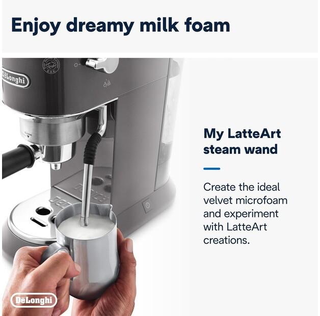 Кофемашина DeLonghi EC 885.GY Dedica Arte серый