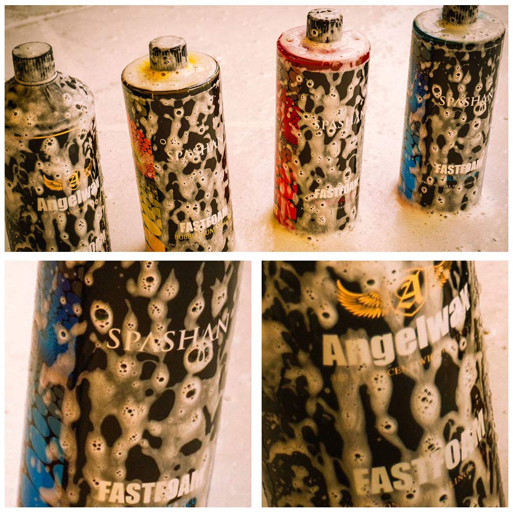 SPASHAN ANGELWAX Bubblegum Fast Foam Car 1000ml Car Convenient Car Wash (Yellow Scented) Shampoo, (1L), Supplies,