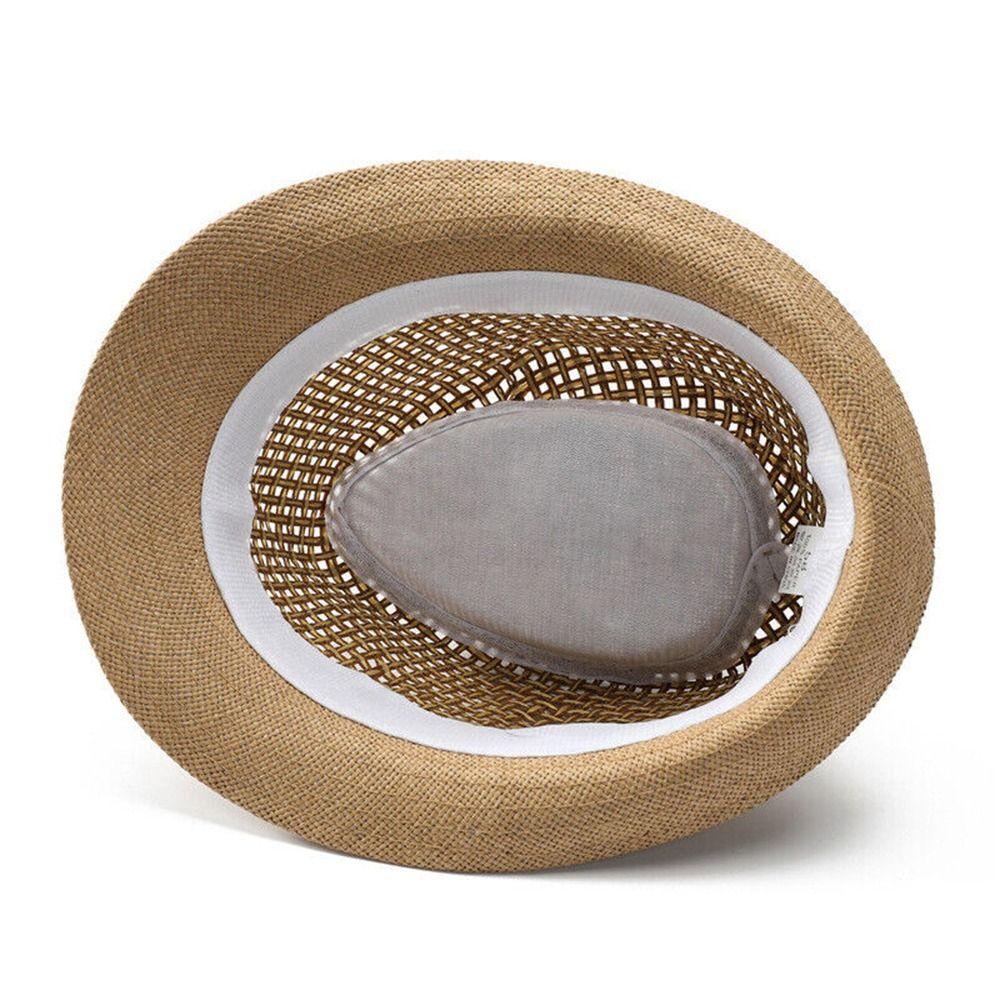 Short Brim Sun Cap Breathable Floral Hat Outdoor Straw Fedora Hat  Summer