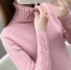 Knitted Sweater Women Autumn Winter Korean Turtleneck Long Sleeve Pullover Female Pink Knitwear