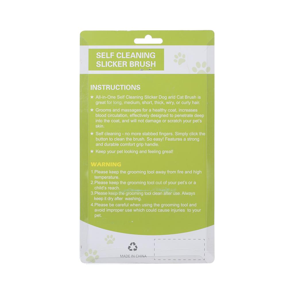 Steel Wire Needle Retractable Brush, Self cleaning Slicker Brush,For Pet Grooming, Easy to Clean, Suitable for Small