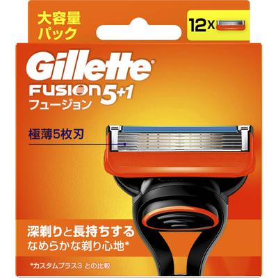 Gillette Fusion руководство, 12 сменных лезвий Мужские сменные лезвия Бритвы для мужчин Поместите использованное лезвие в пустое место в футляре и
