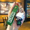 10pcs/set Anime Naruto Keychain Fashion Jewelry Cartoon Figure 7CM PVC Model Cartoon Bag Doll Pendant Toys Gift