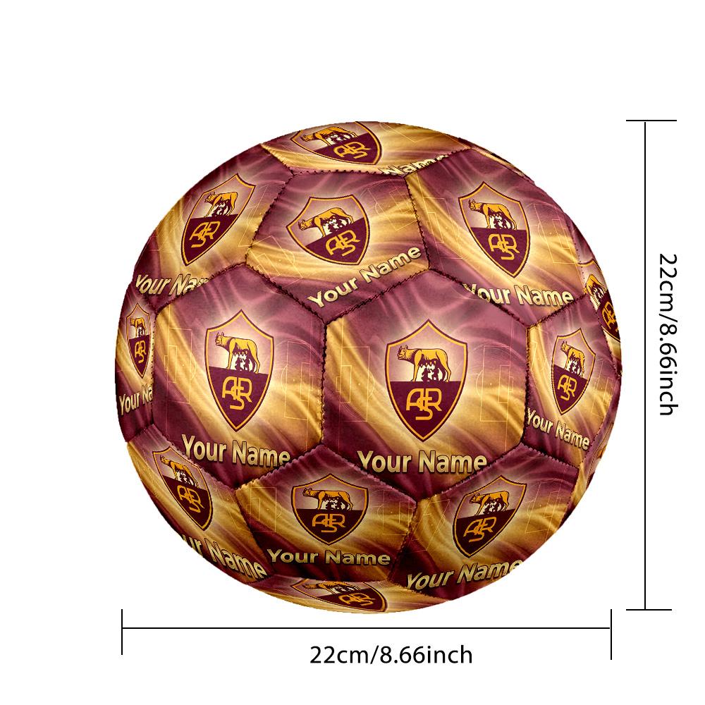 Personalized Size 5 Football AS Roma Pattern Outdoor Game Sports Ball Gift