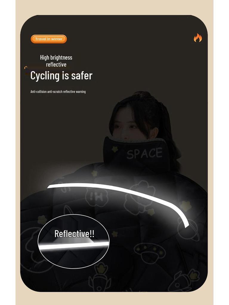 Four-Season Waterproof Windproof Plush Motorcycle Windshield Cover