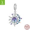 Vintage Magic Sun Moon Diy Pendant Accessories, Jewelry S925 Sterling Silver Bracelet Beaded
