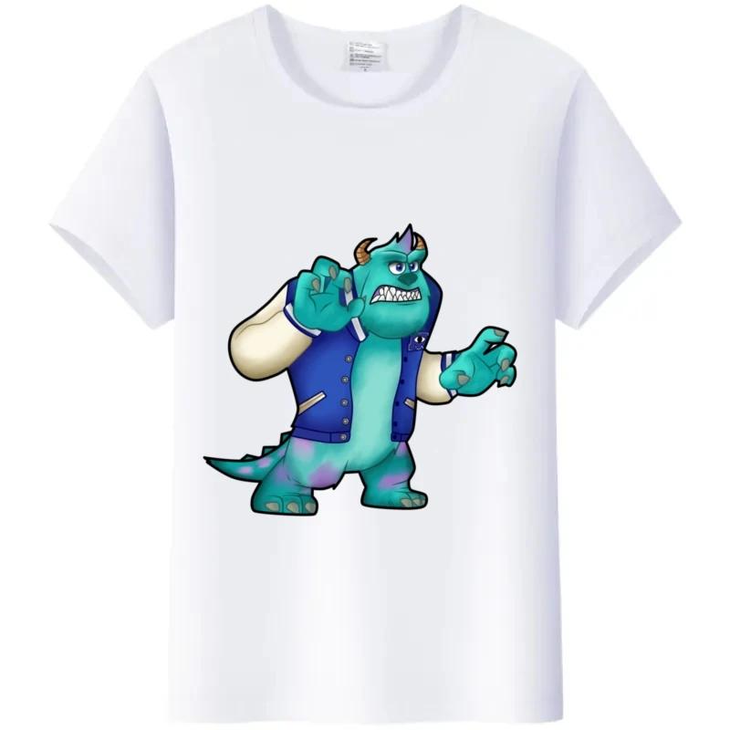 Casual Monsters, Inc. T-Shirt White Female TShirt James -P- Sullivan Funny Mr.Q Graphic Tees Aesthetic Clothing Unisex
