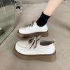 Small Leather Shoes Women New Single Shoe Platform Muffin Tie Round Head Fashion Mary Jane Shoes Women's Shoes