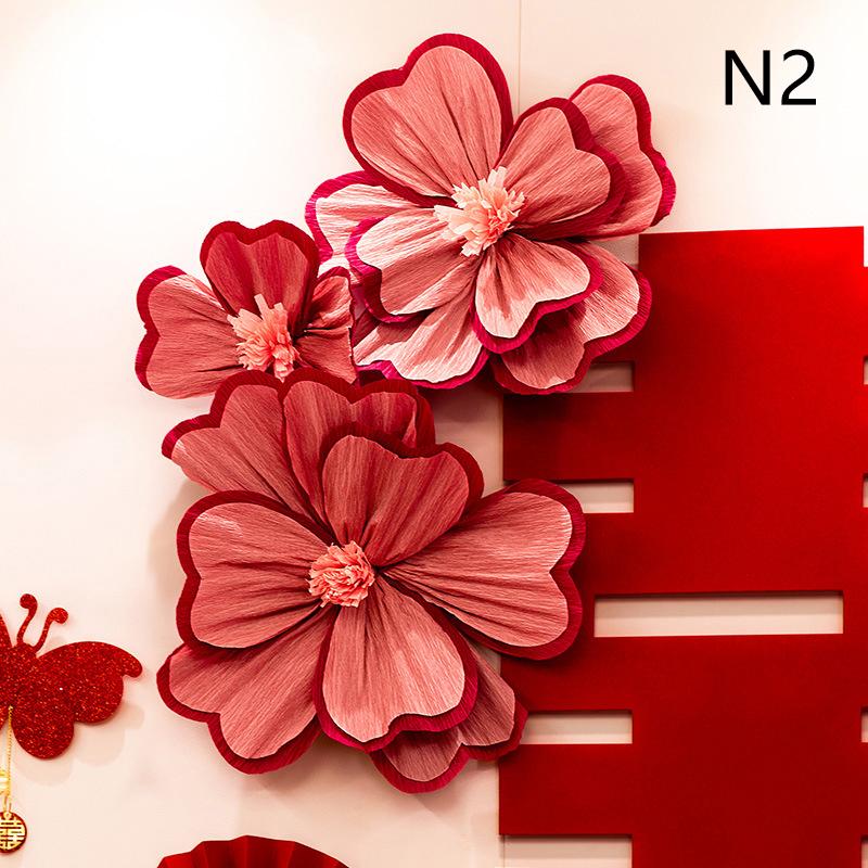 20/25/30 см Цветок из крепированной бумаги Легкий Многоцелевой Гофрированная бумага Цветок Стереоскопический Декор Цветка Товары для вечеринок