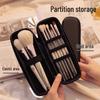 Large Capacity Makeup Brush Travel Bag - Portable 2025 Case for Eyeshadow, Powder Brushes, and Pencils.