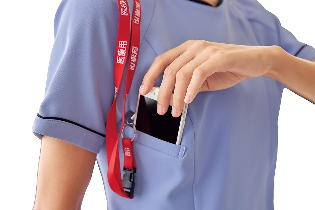 White Coat Scrub Medical Zip Scrub Easy To Move 4 7064SC M Green X Dark Navy Japan S To Japanese Size [Zip Scrub] Women's (Equivalent S)