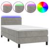 Sommier à lattes avec matelas - Maison Exclusive - 90x200 cm - Tête de lit réglable - Bande LED colorée