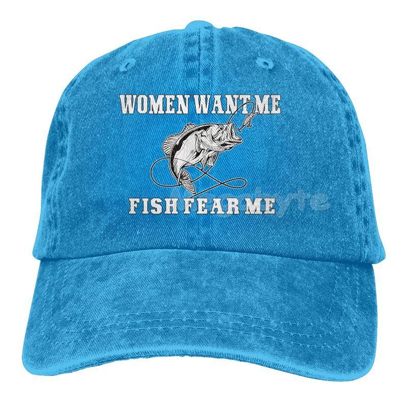 Женская бейсболка Want Me Fish Fear Me Washed, кепка Trucker Hat для взрослых, унисекс, регулируемая, для папы, летняя, дышащая, эластичная
