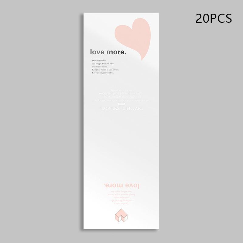 20 шт. одиночные рукава для роз, упаковочные пакеты для букетов, прозрачные целлофановые цветочные обертки на День святого Валентина