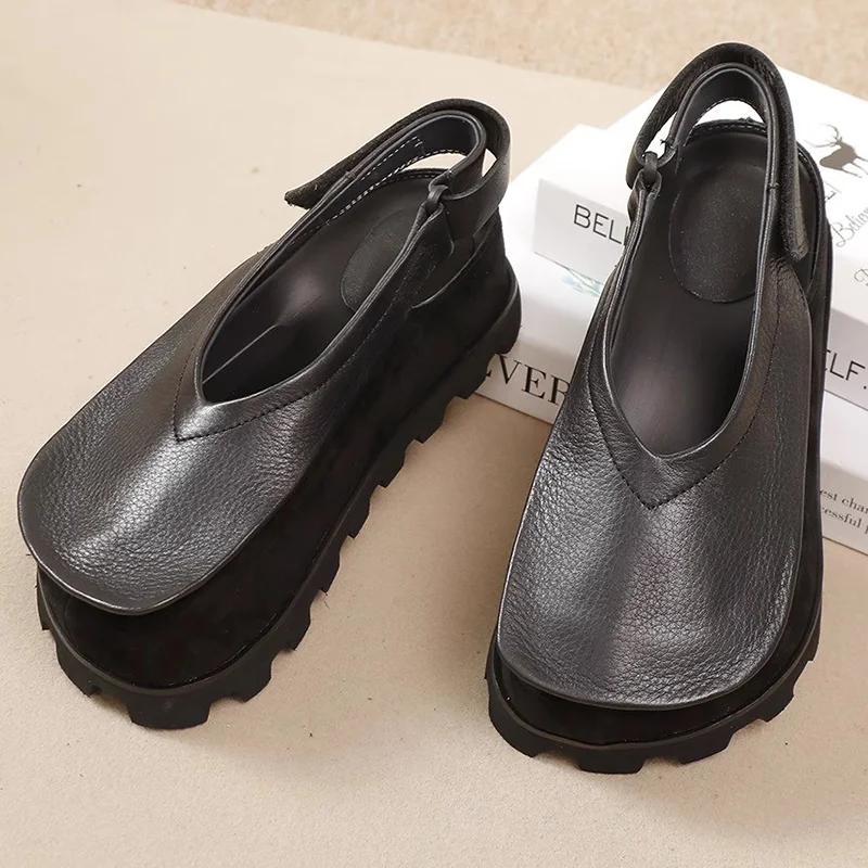 Модные балетки Женские сандалии Платформа Повседневная обувь Дизайнерский тренд Женские тапочки 2025 Ходьба Удобные туфли-слингбэки Мода Женская обувь