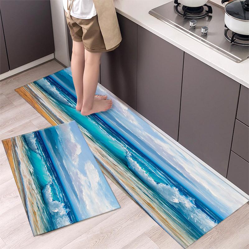 Современный сельский стиль коврик для пола кухонный ковер для ванной комнаты прихожая для ванной комнаты грязеотталкивающий коврик для пола