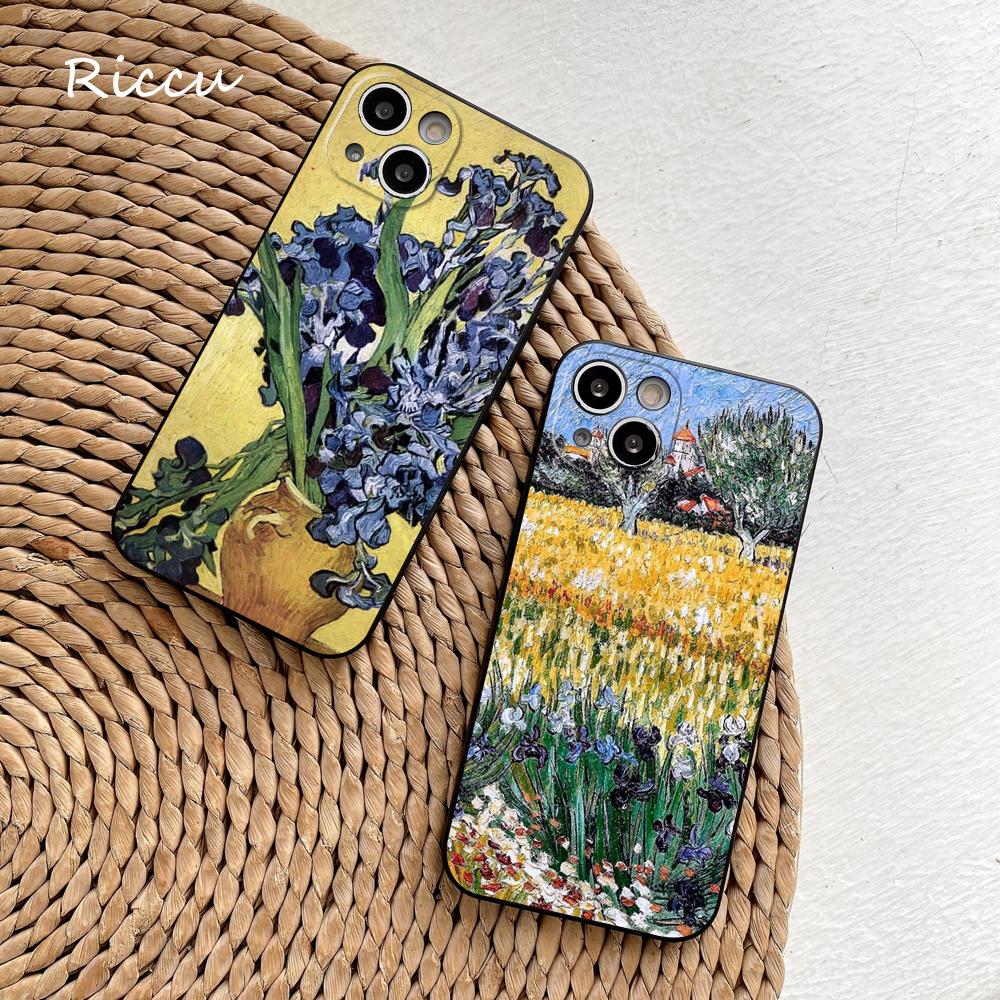 Мягкий чехол Toug для iPhone 14 Van Gogh Irises1889 Toug для Iphone 14 11 12Pro 8 7 Plus X 13Pro MAX SE2020 XR XS Чехлы