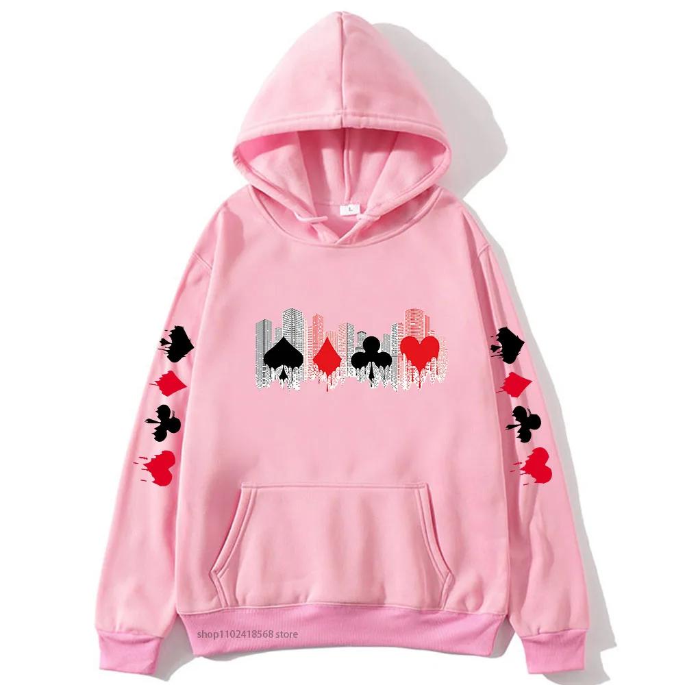 Мужские здания и игральные карты толстовка с капюшоном Alice In Borderland толстовка с капюшоном Y2k Sudaderas Мужская одежда