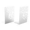 2 Pcs Metal Bookends L-Shaped Reinforced Support Book Holder with Non-Slip Pads